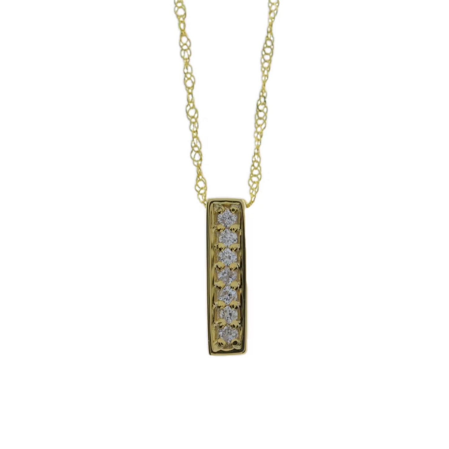 Diamond Bar Necklace with Lab Grown Diamond