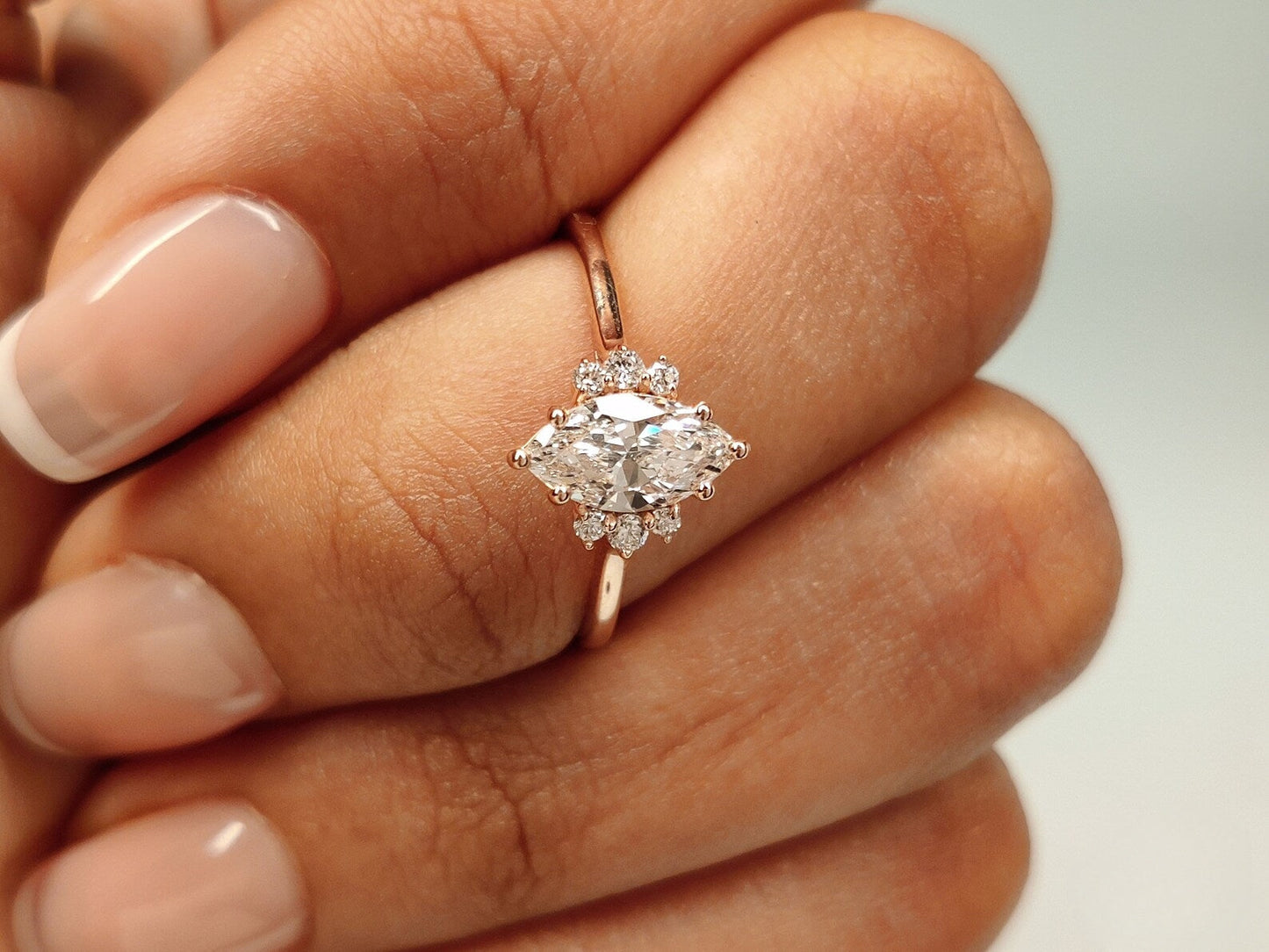 Marquise Cut Solitaire Engagement Ring