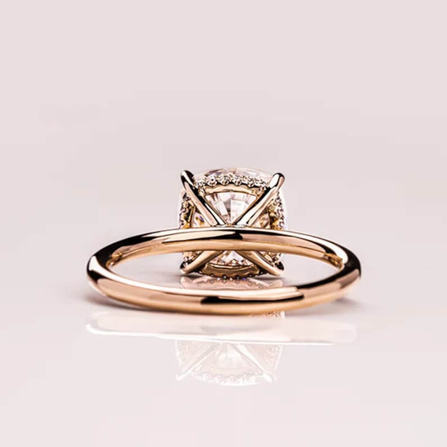 Hidden Halo Lab Grown Diamond Engagement Ring