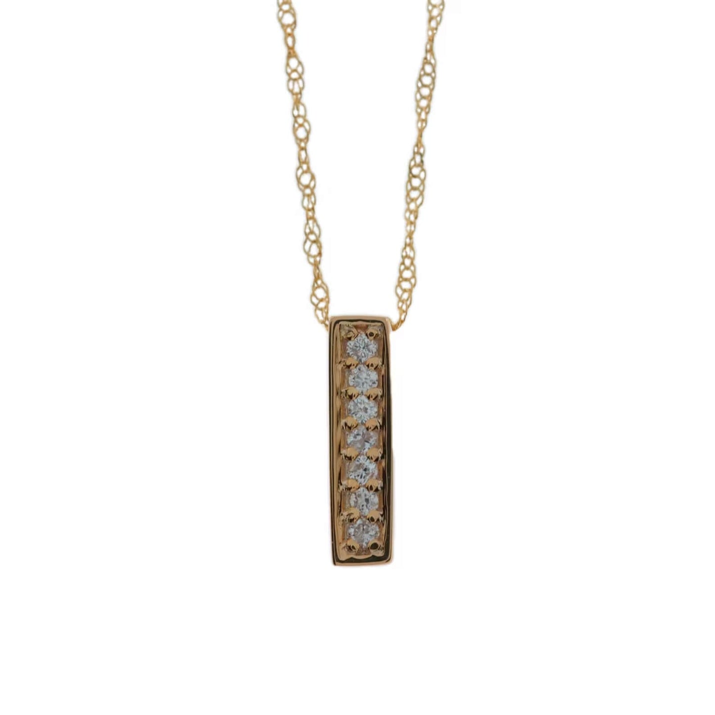 Diamond Bar Necklace with Lab Grown Diamond