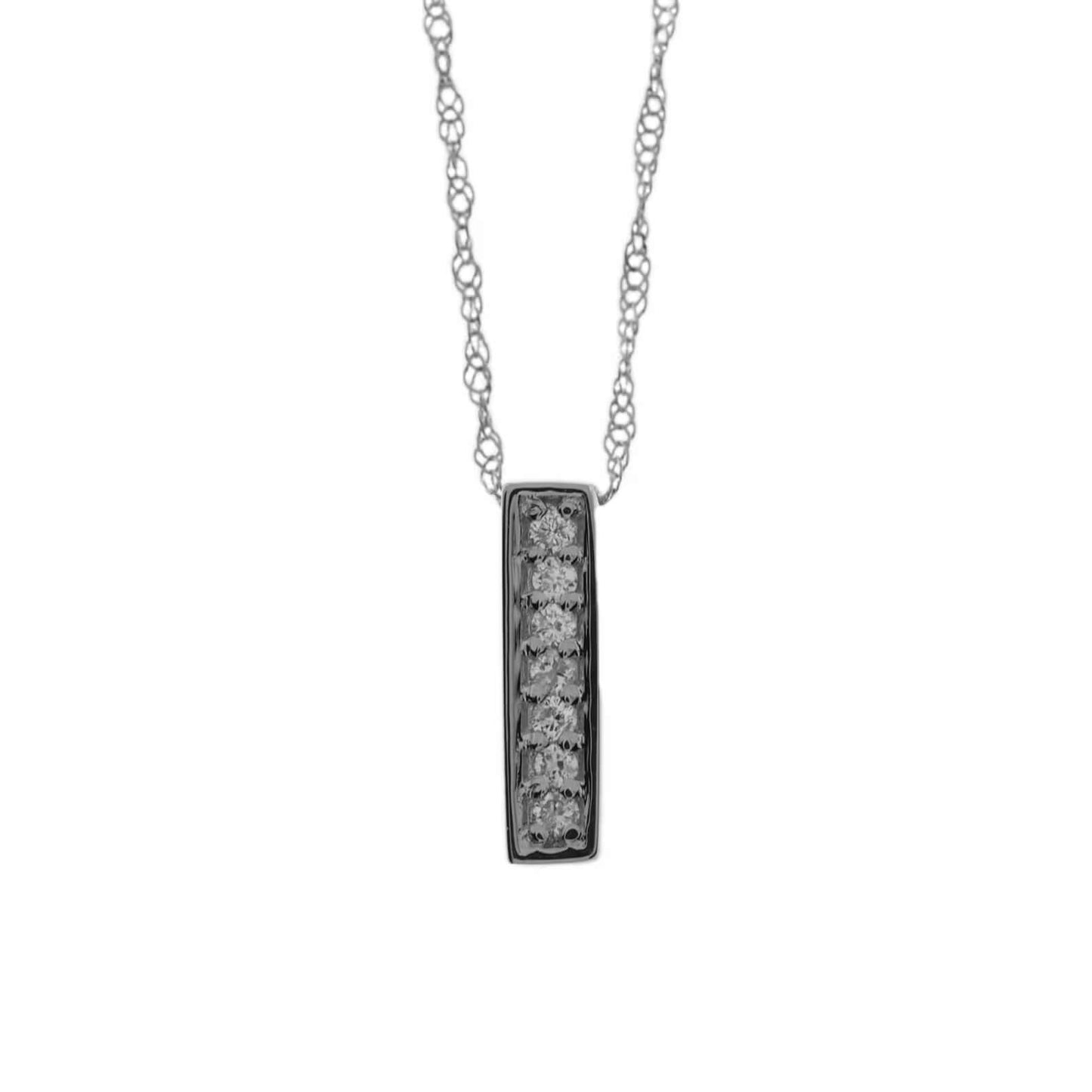 Diamond Bar Necklace with Lab Grown Diamond