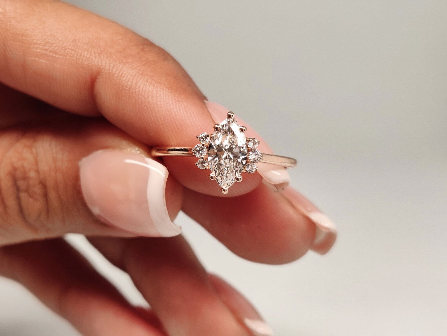Marquise Cut Solitaire Engagement Ring